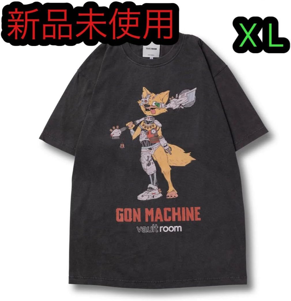 Vault room GON MACHINE TEE / CHARCOAL MONOCHRO LOGO TEE vaultroom