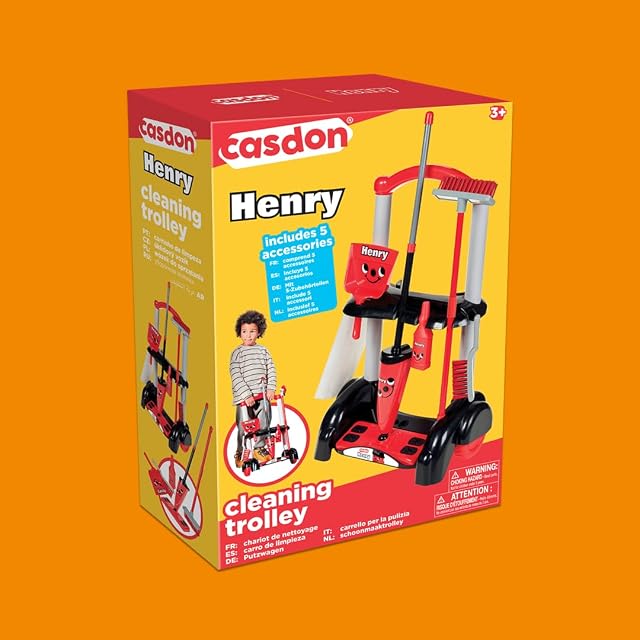 Foto 6 de 8 de Casdon Juguetes Henry and Hetty. Aspiradora Henry. Aspiradora de Juguete roja Que Funciona de Verdad…