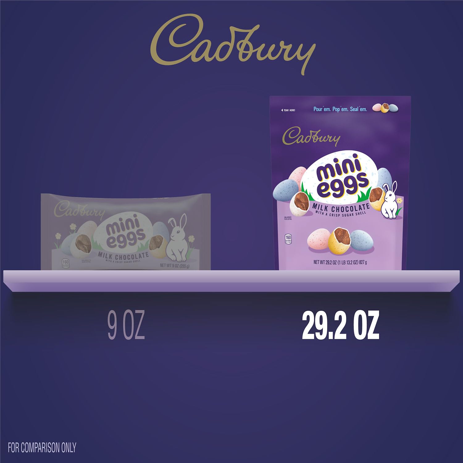 CADBURY MINI EGGS Milk Chocolate, Easter Candy Bag, 29.2 oz