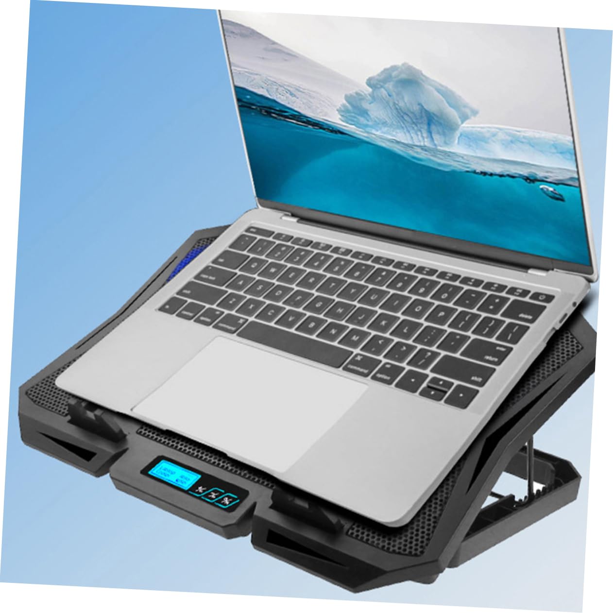 SEWACC Base para Portátil con Ventilador Refrigerante USB Soporte Ajustable para Ordenador Portátil para Escritorio y Compatible con Laptops