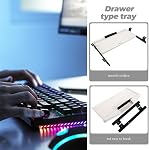 Totority Sliding Keyboard Tray Plastic and Large Bearing Space with Ergonomic Typing Angles Under Desk