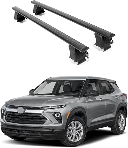 Barras transversales de techo para Chevrolet Chevy Trailblazer 2021-2024 Barras transversales de aluminio con bloqueo antirrobo para techo