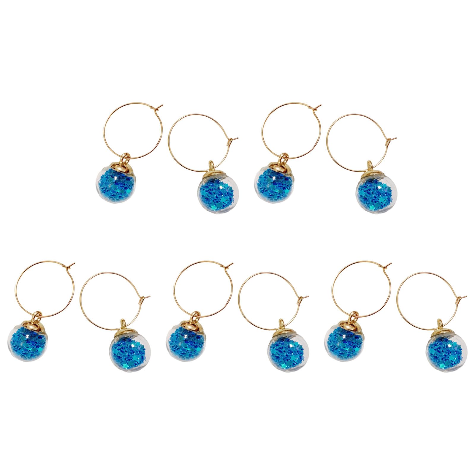 Buxuaaaa B Uxuaaaa 10Pieces Wine Glass Charm For Wine Cocktail Champagnes Tasting Party Supplies Goblet Drink Marker Label With Rings Glass Markers