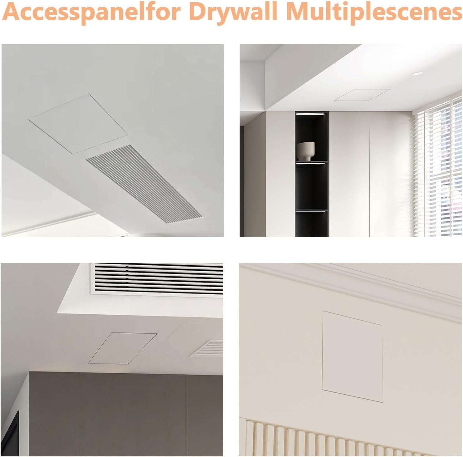 Recessed Drywall Access Panel - Top-Opening Access Door for Wall & Ceiling with Aluminum Frame, Paintable Gypsum Board Panel(700x700mm)