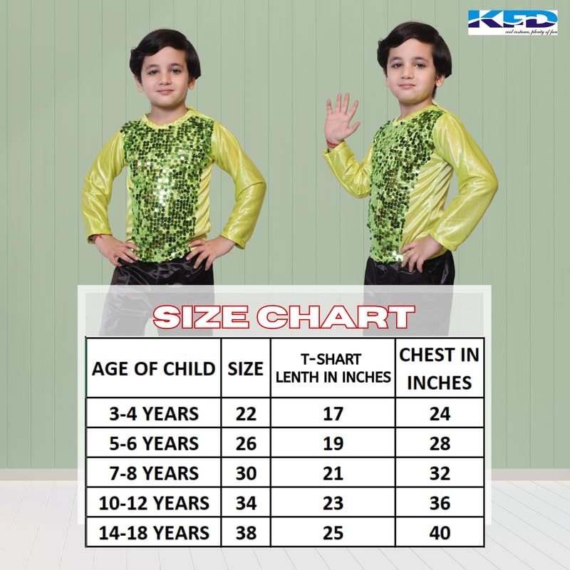 Image of Kaku Fancy Dresses Lycra T-Shirt For Kids, Dance Costume For Boy & Girls