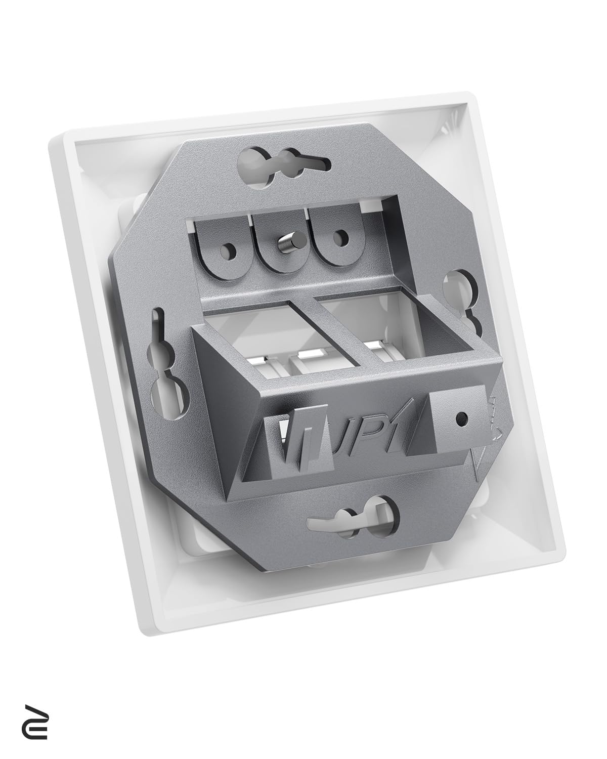 VCELINK CAT8 2x Keystone Netzwerkdose Unterputz 2Fach, Lan Dose Doppelt Keystone RJ45 Modul, STP Vollgeschirmt, RJ45 Ethernet Datendose DSL Patchkabel Verlegekabel