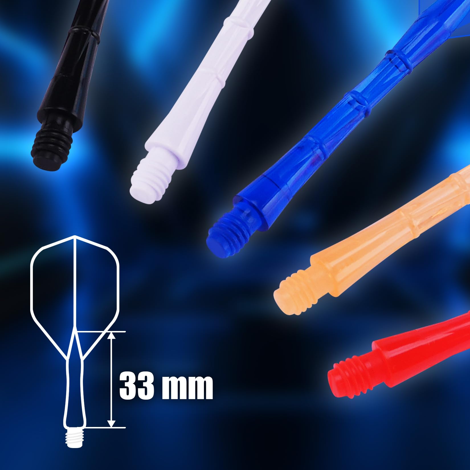 Turnart Rzutki do darta zintegrowane lotki i shafty 2BA nr 2 Shape i Medium Design One Moulded Dart Flight do wszystkich rzutek