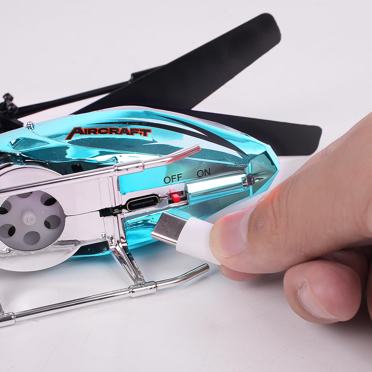 VATOS RC Helicóptero - Helicóptero teledirigido 2.4G con luz LED, Altura Fija, despegue con una Sola tecla, Aviones RC para Interiores Regalos de Fiesta Ideales para niños y niñas