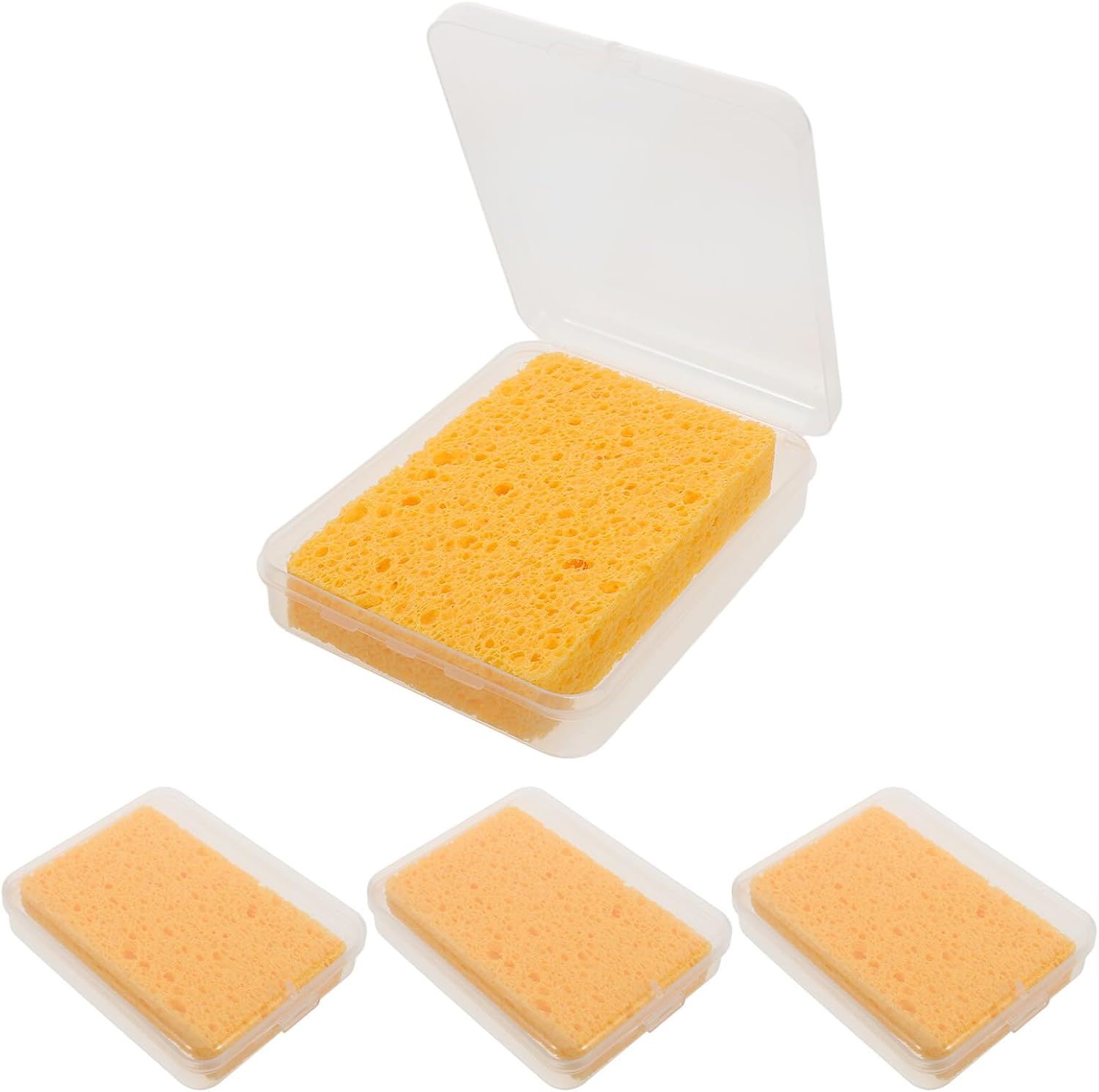 Uonlytech Paint Sponges Set 8pcs with Storage Box for Wall Texture and Drywall Patch Repair, Absorbent Craft Sponges for Painting and Art, Suitable for Home and DIY Wall Ceiling Painting