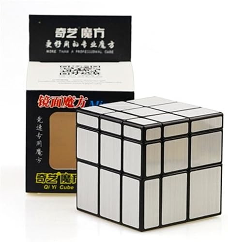 Miniatura 2 de CuberSpeed Cubo de espejo 3x3x3 plata etiqueta engomada cubo mágico negro 3x3 plata bloques de espejo cubo velocidad cubo cubo 3x3x3 velocidad cubo