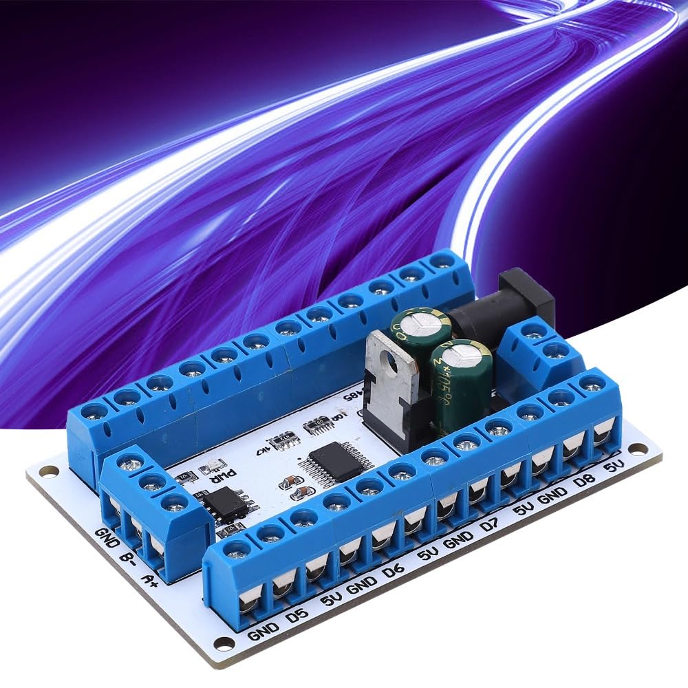 8-Channel R4DCB08 Board RS485 Temperature Sensor Module - Indoor Outdoor Temperature Measurement for PLC Paperless Recorder 6-24V