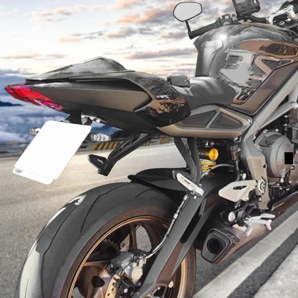 Motorrad Kennzeichen Halterung Für Triumph Für Street Triple RS/R/S 765 675 R/RX Für Daytona 675 Für Moto2™ Kennzeichenhalter Heckklappen-Aufhänger Kotflügel-Entferner-Kit