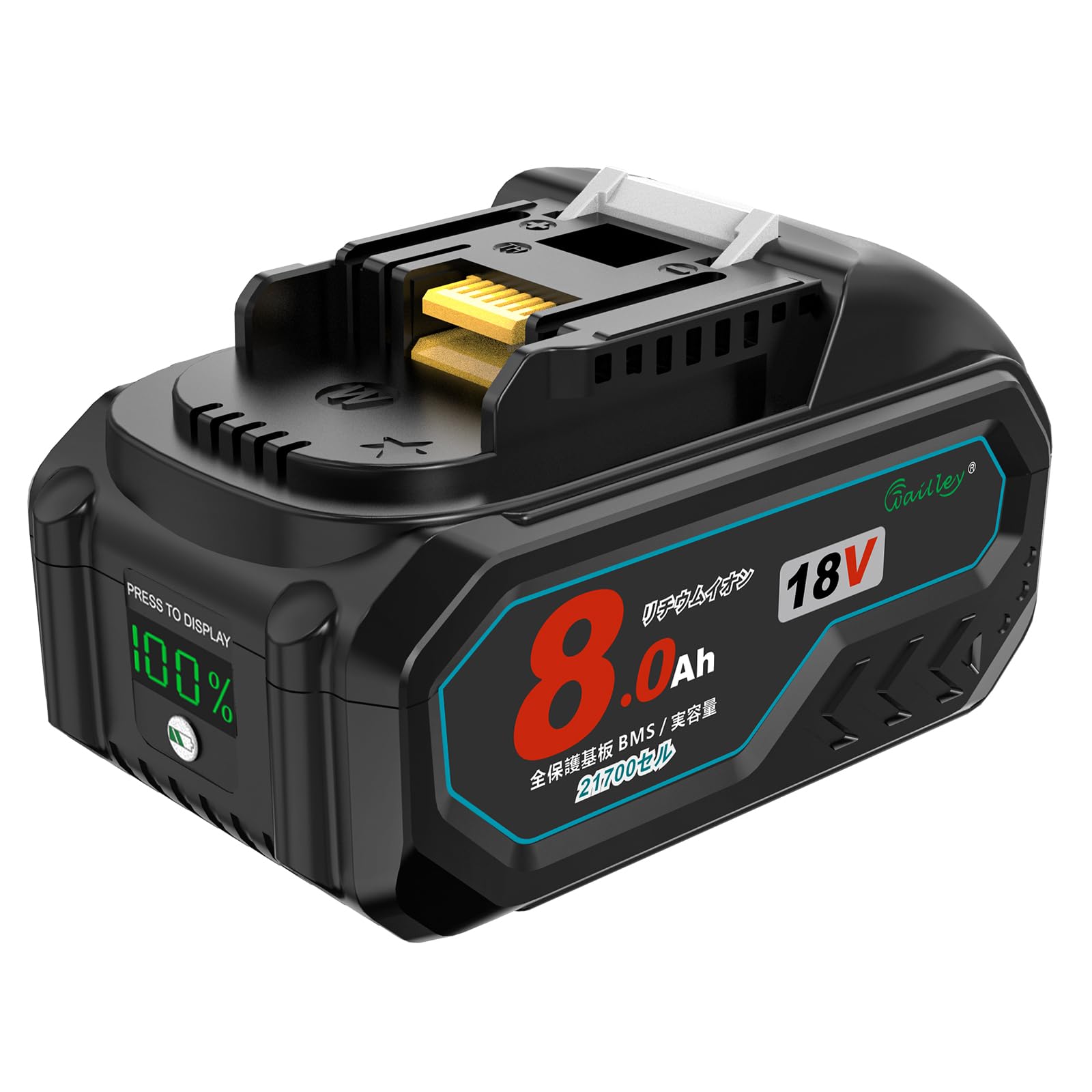 Waitleyマキタ互換 BL1880B 18Vバッテリー 8Ah カットオフ機…