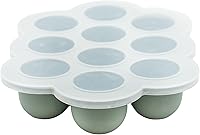 Vista 18 de WeeSprout Bandeja de silicona para congelador con tapa con clip, contenedor perfecto para almacenamiento de alimentos caseros para bebés, verduras