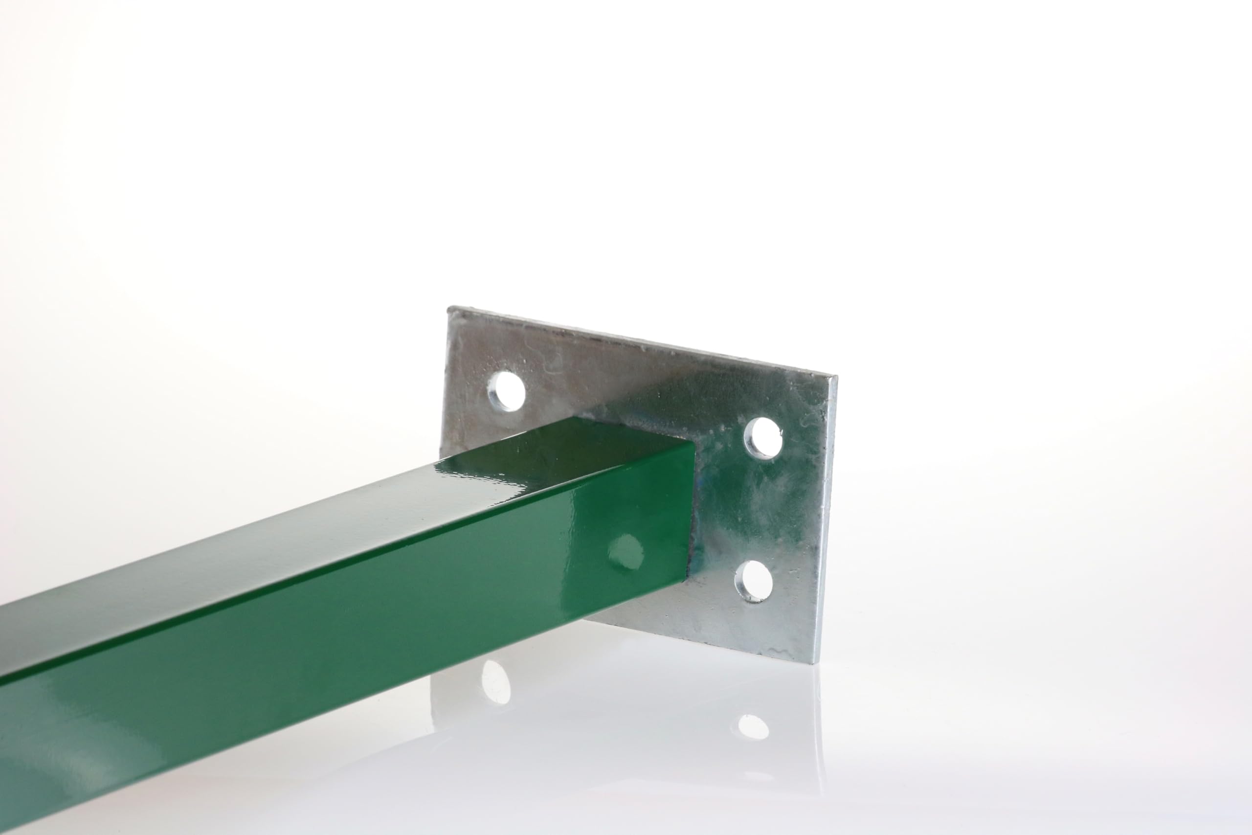 Supporto a tassellare zincato per palo quadro 50x50 mm, con piastra base – FENCESHOP