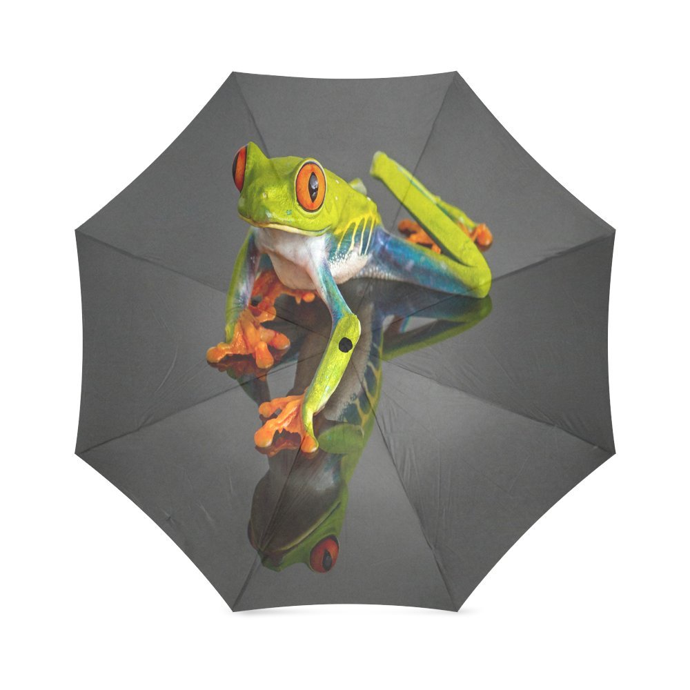 foldable UmbrellaCustom Cute Colorful Tree Frog Compact Travel Windproof Rainproof Foldable Umbrella