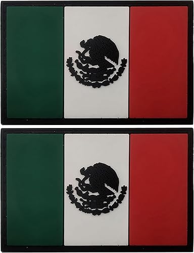 Apliques de goma del PVC de la moral de la bandera de México, insignias del emblema de la bandera mexicana