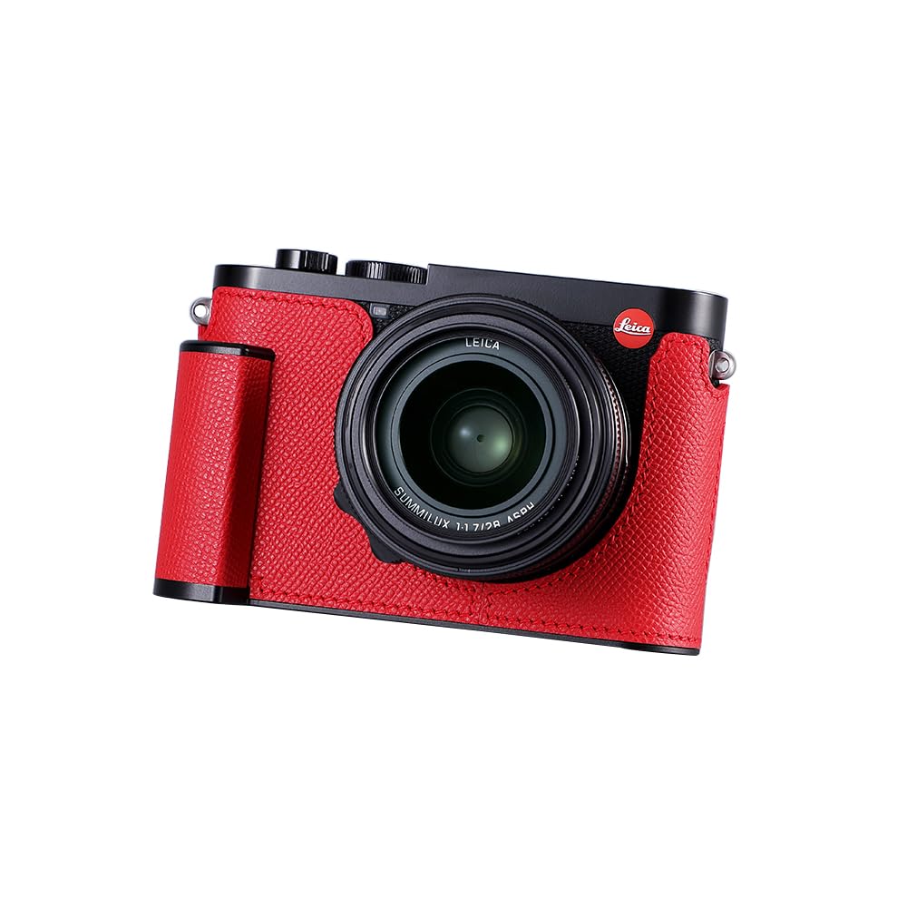 本革 LEICA ライカ Q/QP用 カメラケース 赤