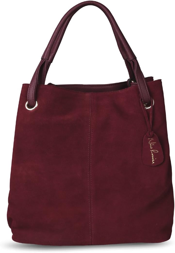 Nico Louise Women's Genuine Leather Suede Purse Shoulder Bag Casual Tote Handbag