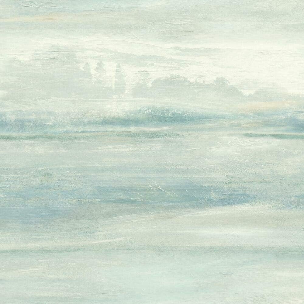 Natural Blue and Beige Scenic Peel and Stick Wallpaper