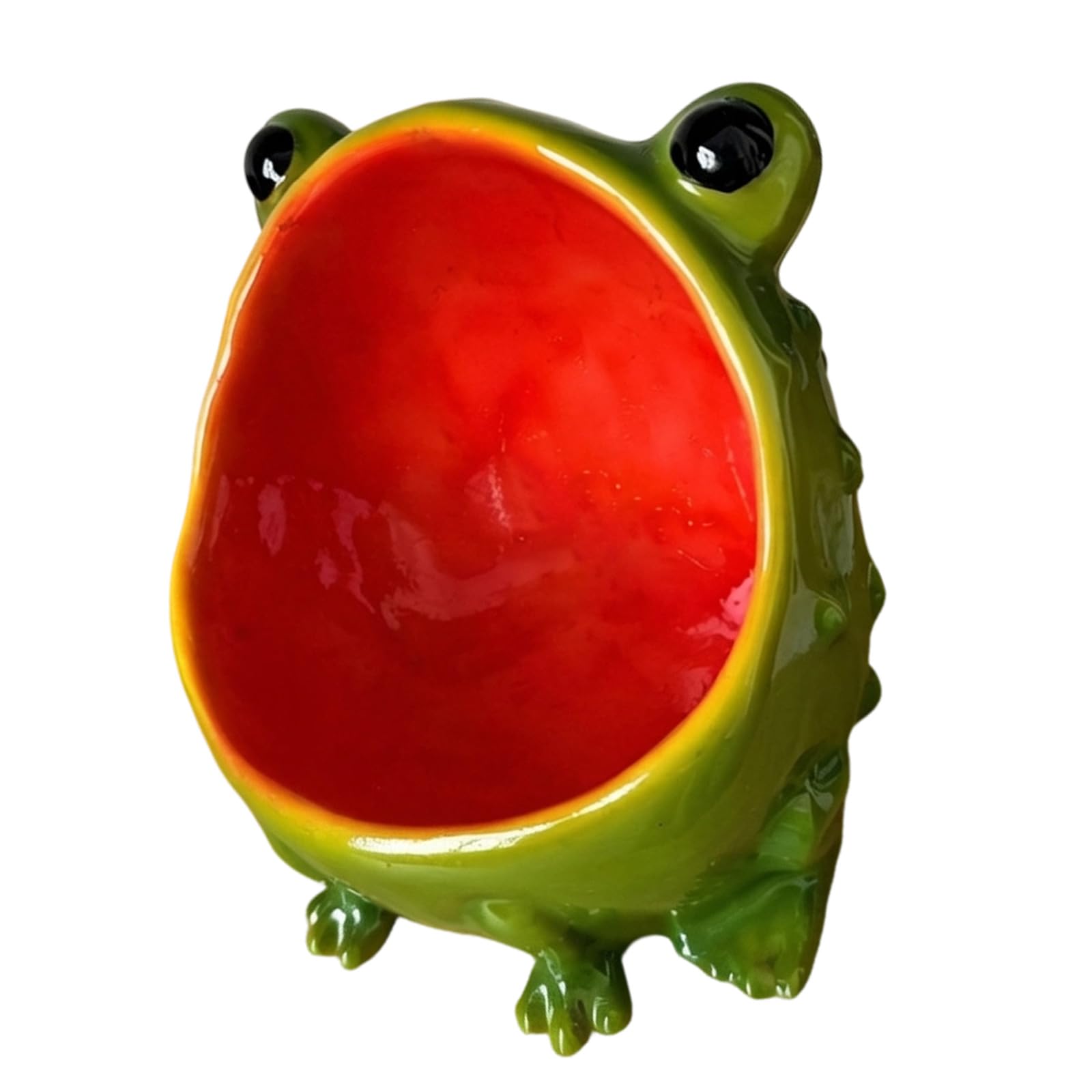 alloneslife Decorative Frog Jewelry Organizer Bowl with Glossy Resin Finish, Compact Catchall for and Small Essentials on Vanity, Shelf or Entryway Table Frog Catchall Bowl Jewelry Organizer Vanity
