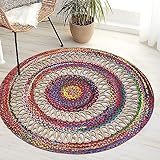 Matériau : ce beau tapis fait main est un ajout élégant à toute décoration, ce tapis 50 % coton chindi 50 % jute avec mécanisme manuel est extrêmement durable et doux sous les pieds.