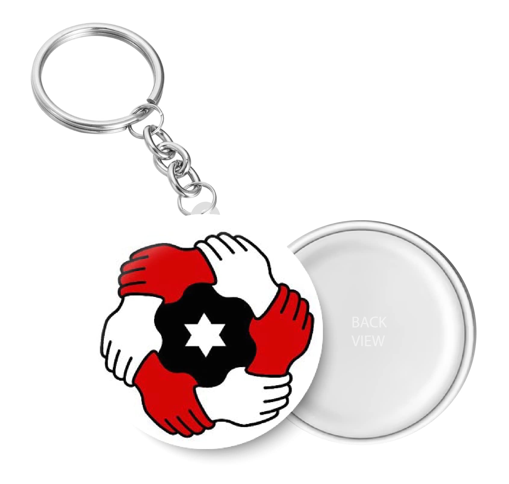 PEACOCKRIDE Makkal Needhi Maiam Party I MNM I Key Chain (Plastic, Multicolor, 44mm)