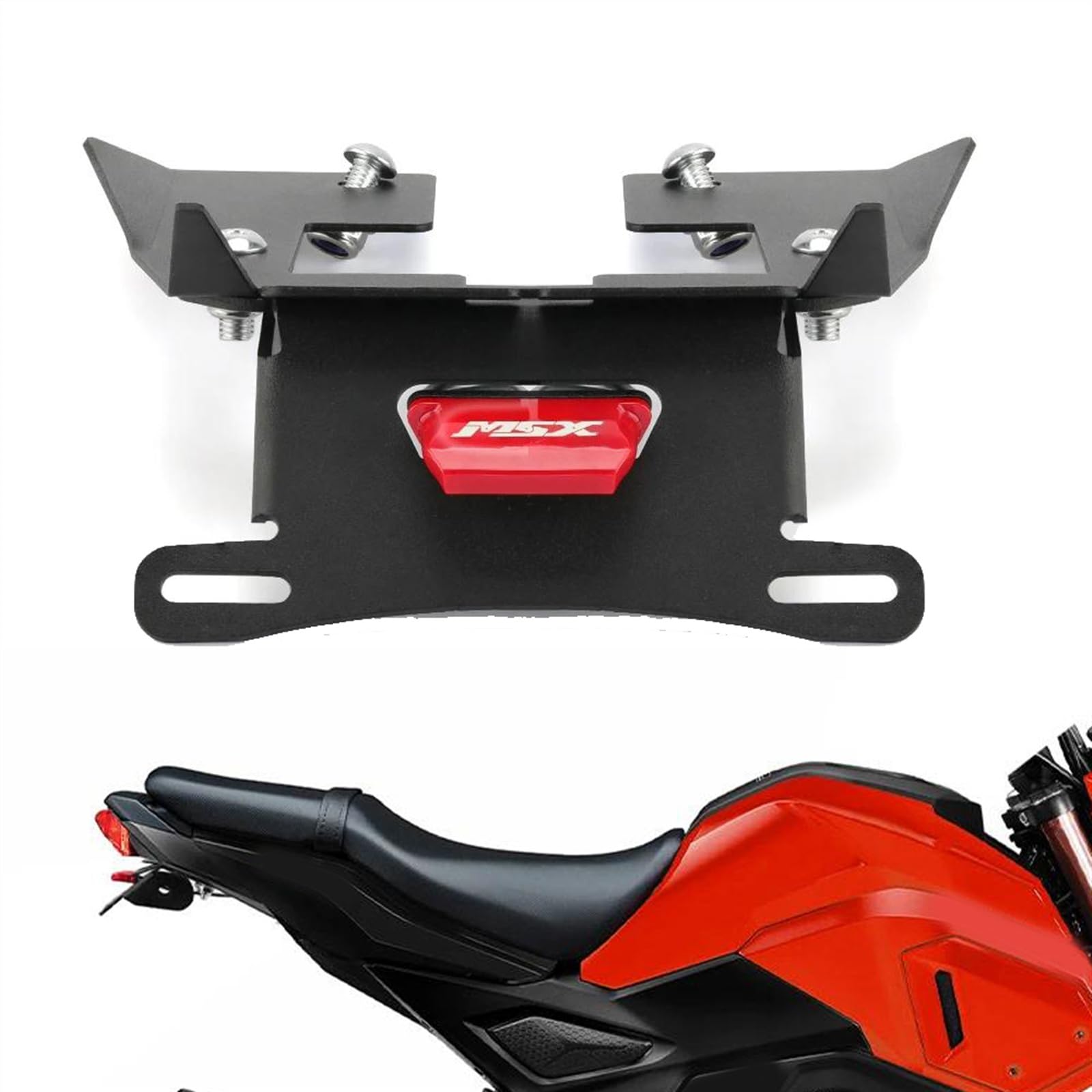 Support Plaque D'immatriculation Pour Honda MSX125 Grom/SF (2016-2020) - Éliminateur Garde-boue Avec éclairage, Aluminium CNC