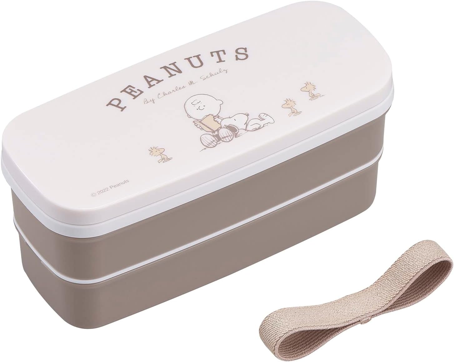 OSK PEANUTS EVERYDAY PW-28K Lunch Box, 2-Tier (Divider Included), Made in Japan