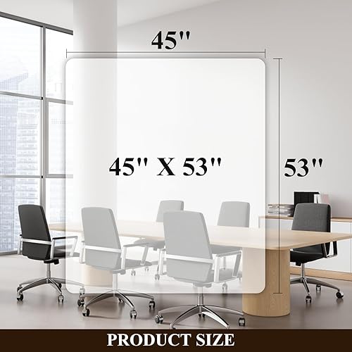 Vista 41 de SHAREWIN - Tapete para silla de oficina para suelos duros, 47 x 47 pulgadas, resistente madera transparente y azulejos, PVC transparente