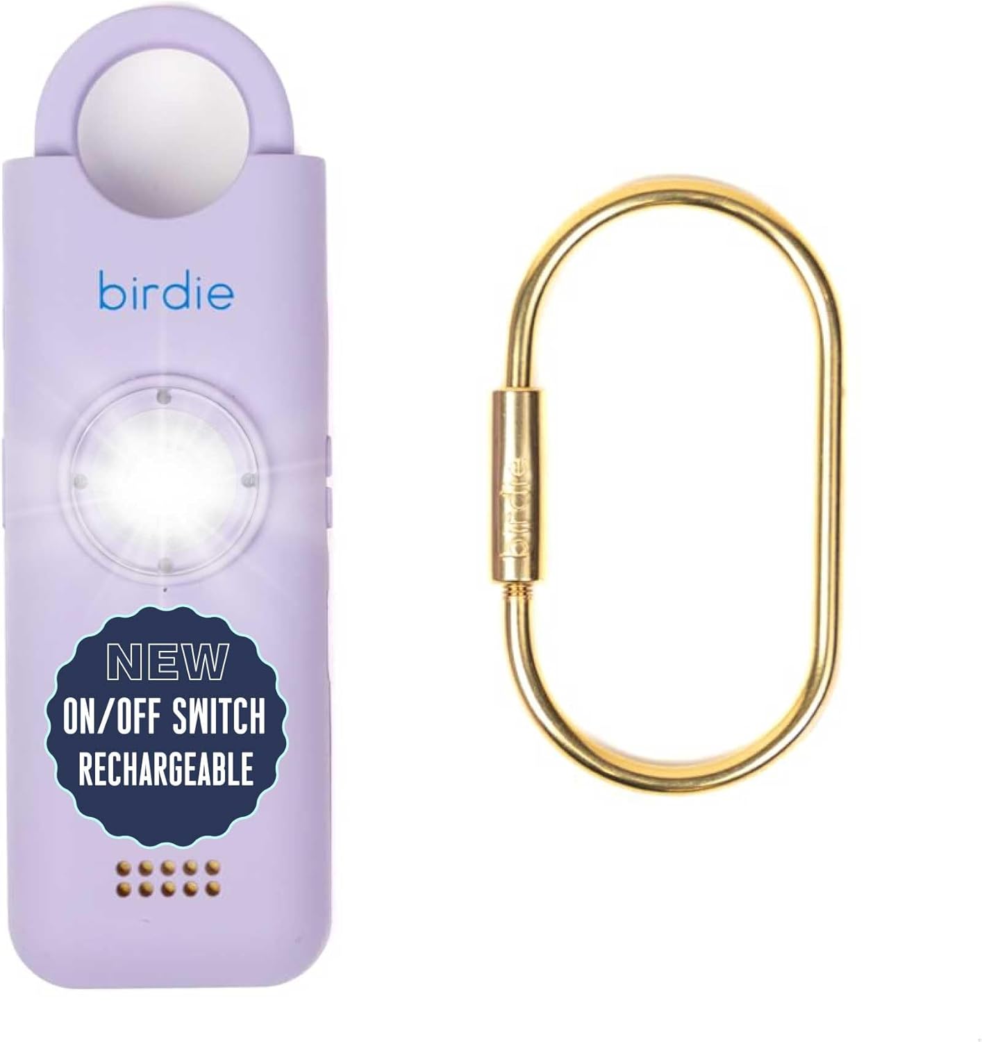 She’s Birdie 3.0: Women’s Personal Safety Alarm with Loud Siren & Rechargeable Battery (Lavender)