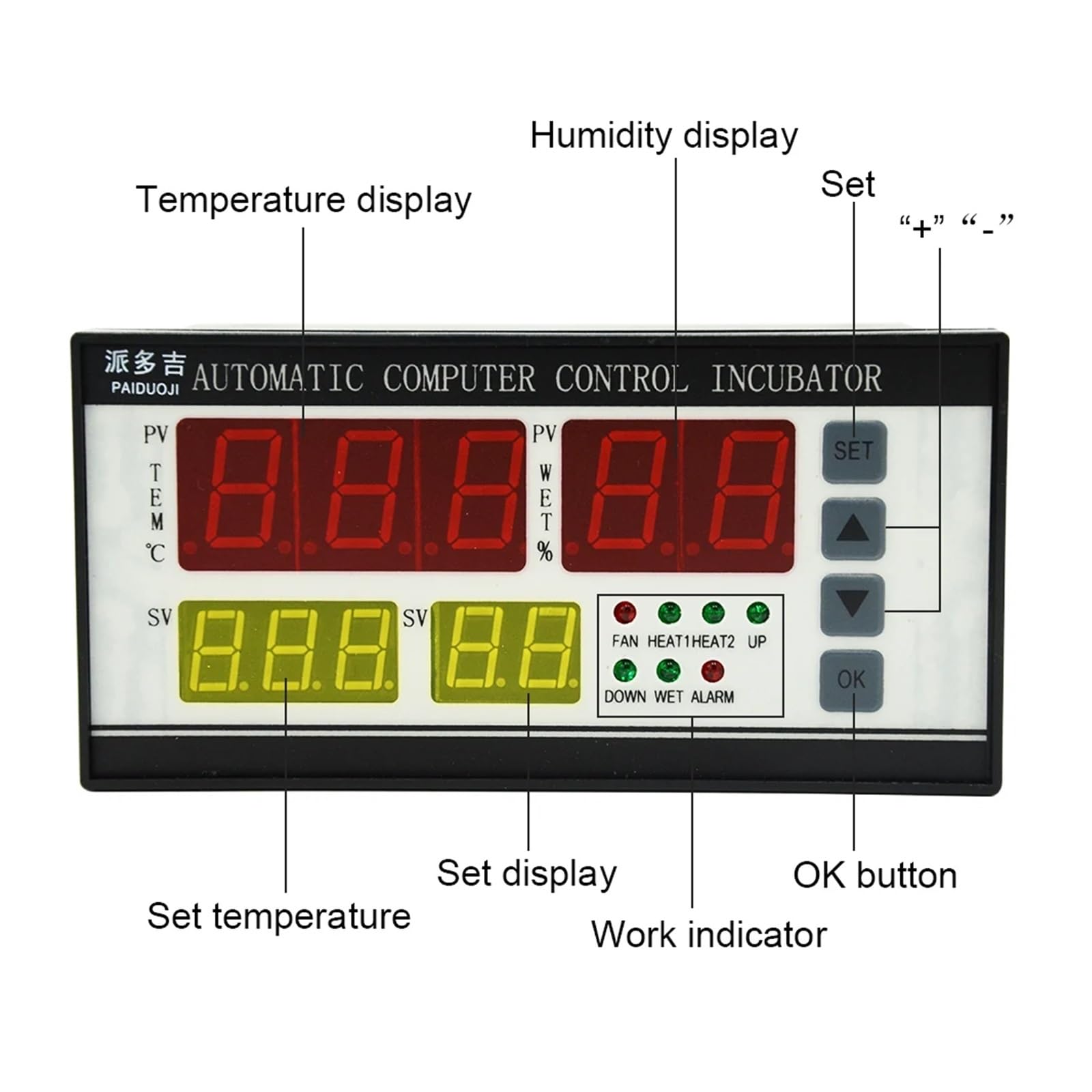 Kontroler Temperatury, Xm-18, Inkubator z kontrolerem jaj, wielofunkcyjna automatyczna kontrola temperatury i wilgotności(XM-18S)