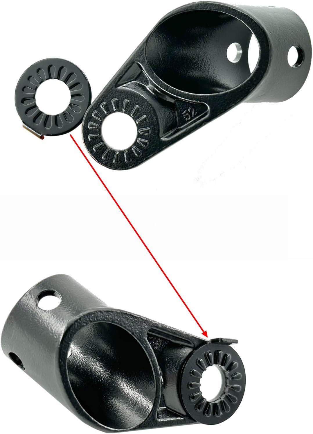 Bike Trailer Coupler and Flex Connector Kit for Axle Mounted Cargo Kid Pet Trailer Upgrade Revivel Kit
