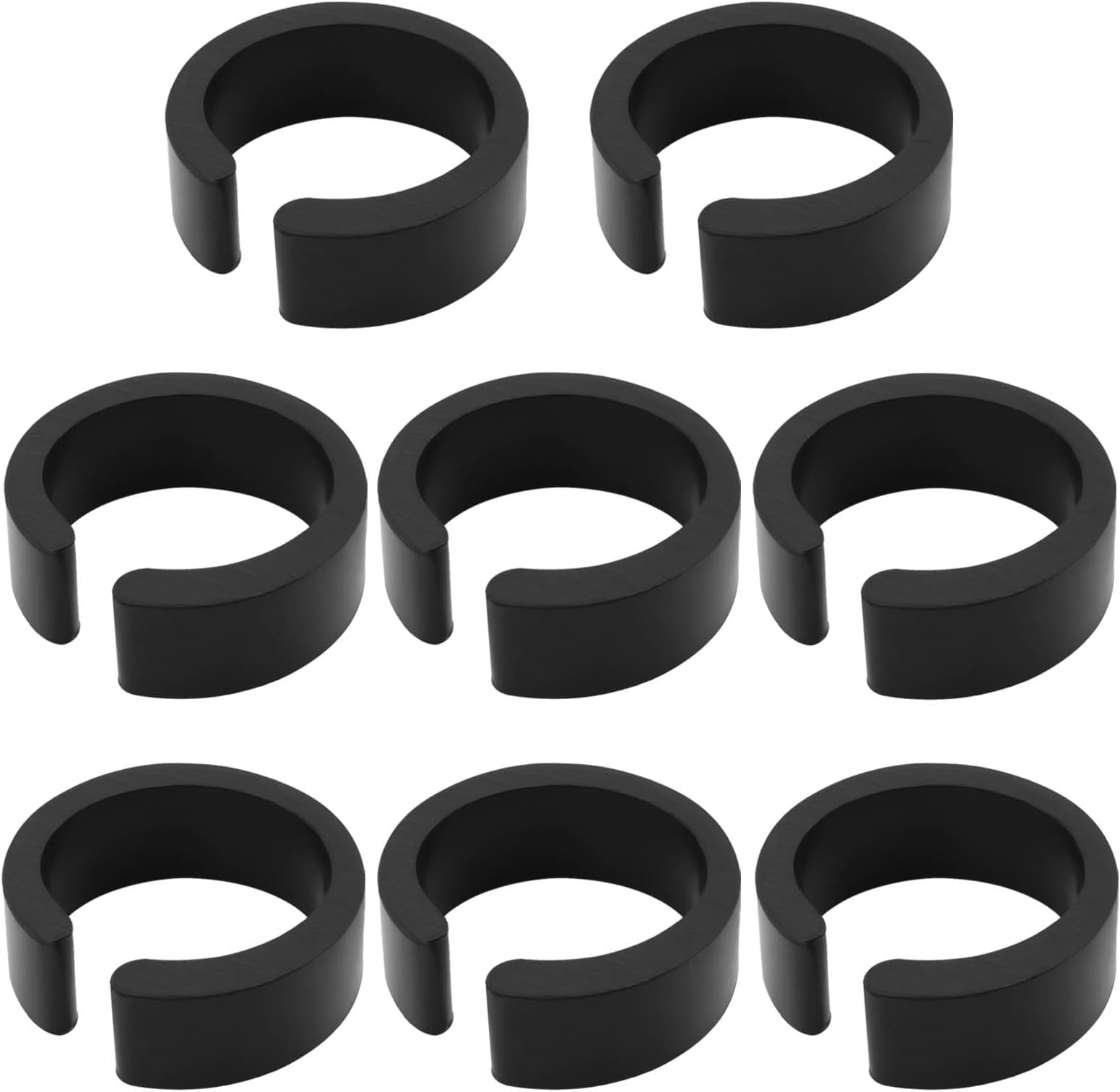 8PCS 22.2/25.4mm Open Type Rubber Reducer Shim for 31.8mm Bicycle Handlebar Adapter or Mount Compatible with Bike Computer Mounts Bottle Holders