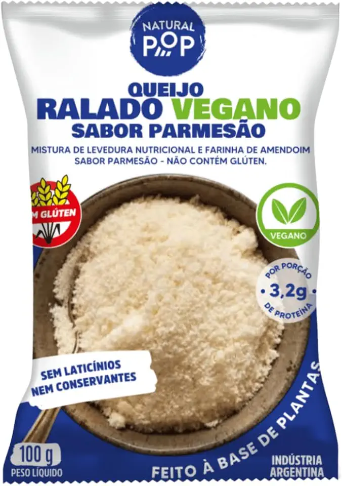 Queijo Ralado Vegano sabor Parmesão 100g - Natural Pop