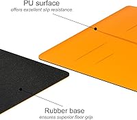 Vista 4 de Esterilla de yoga de goma natural, antideslizante, no tóxica, 2.835 x 1.055 x 0.197 in, yoga caliente, pilates, entrenamiento en el suelo