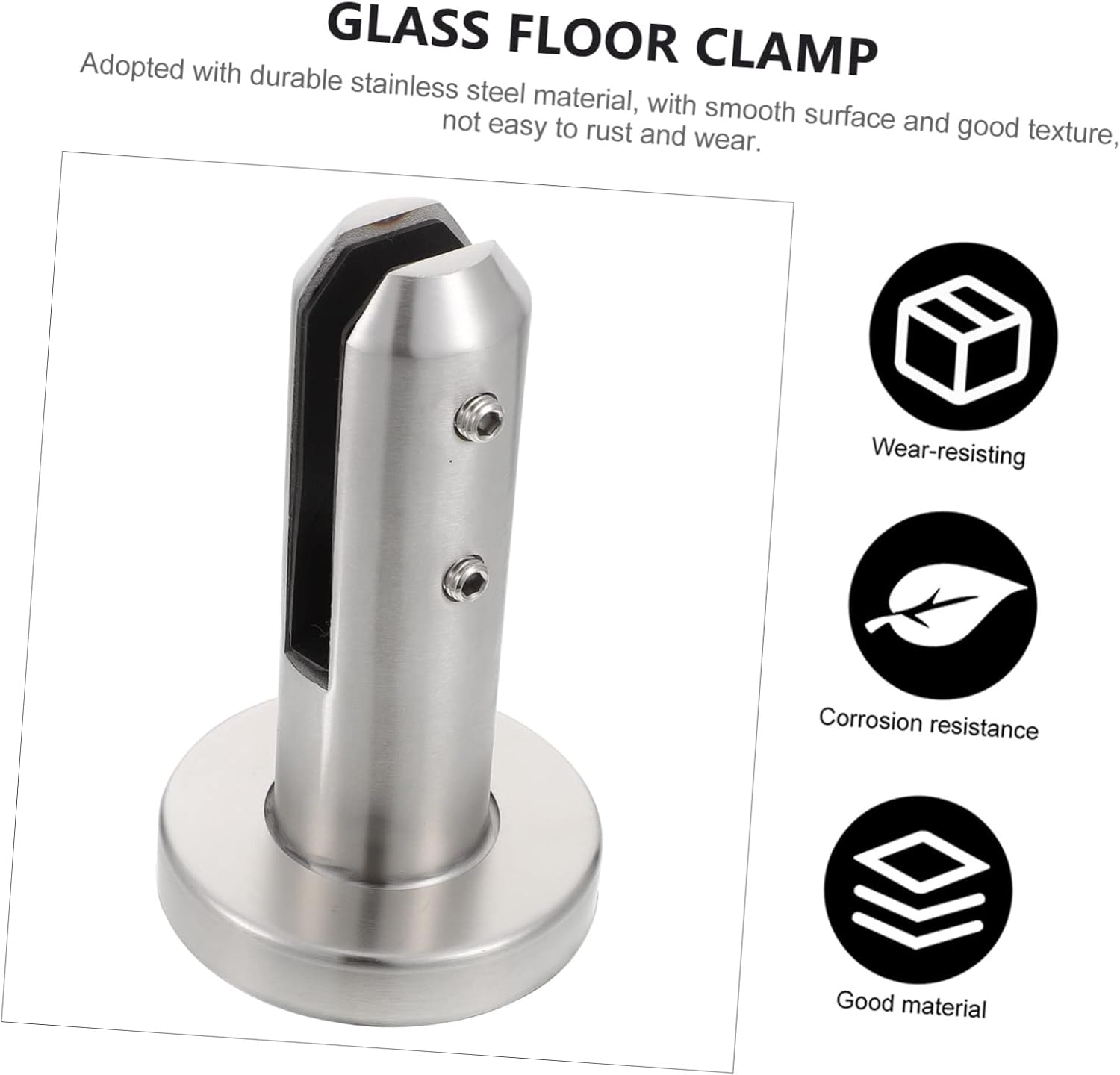 Stainless Steel Glass Clip Fence Clamp Pool Fence Post Balustrade No Required