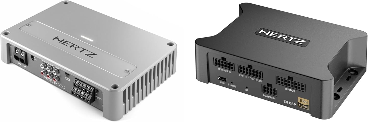 Hertz Venezia-Compact-V5C 5-Channel Compact Marine Amplifier & S8 Compact Digital Interface Processor Hi-Res DSP Bundle
