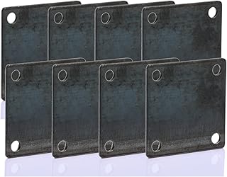 Bobco Metals 4â€X4â€ A36 Steel Plate - High-Quality Steel Plate Base for Structure Support - Weldable Metal Plate for General and Industrial Use - 8 Pcs