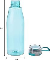 Vista 5 de Tienda Basics Botella de agua Tritan con tapa de acción, 24 onzas, paquete de 2, azul y morado
