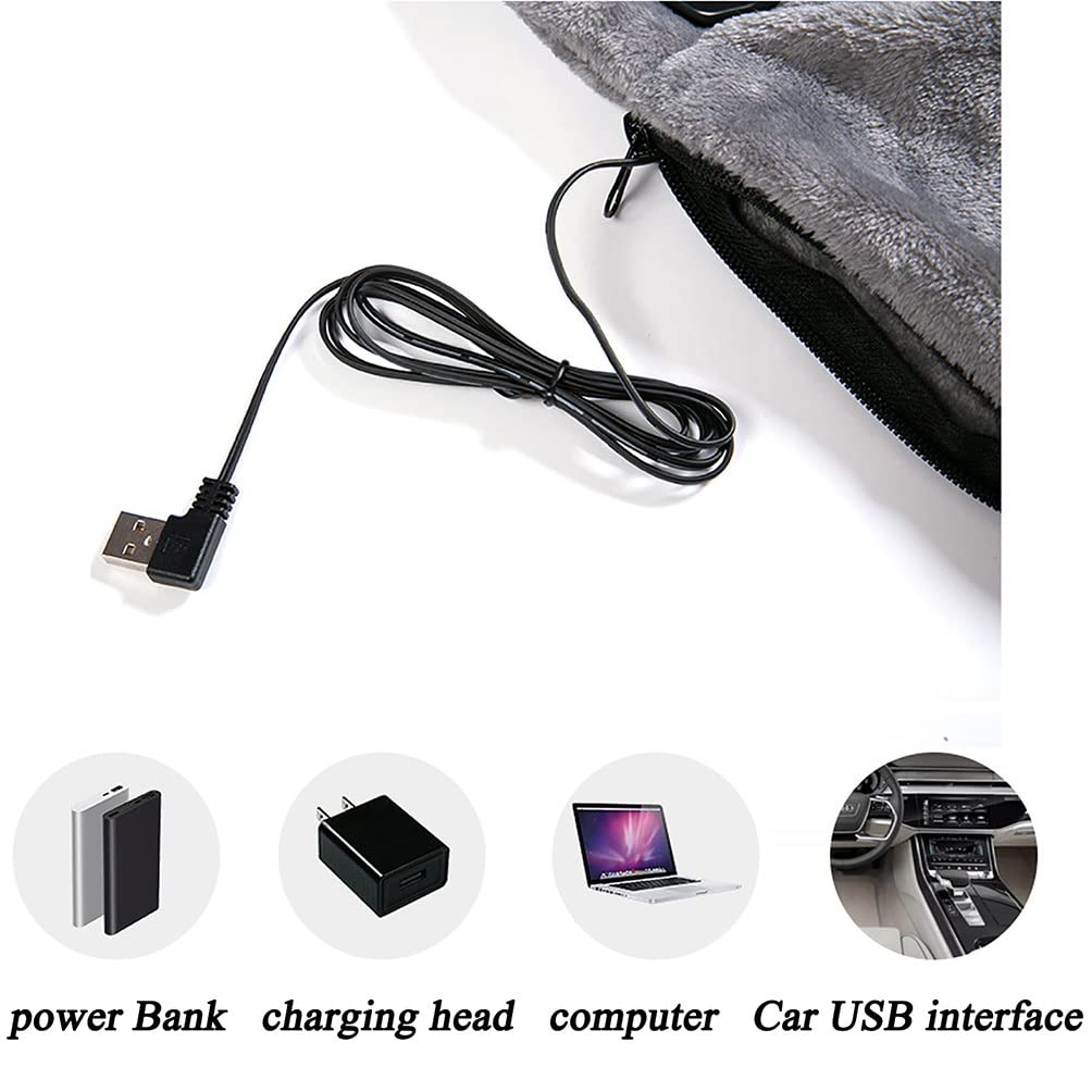 Koc elektryczny, koc podgrzewany USB elektryczny koc grzewczy szal, podwójny koralowy polar ciepły szal na ramię (Blue)