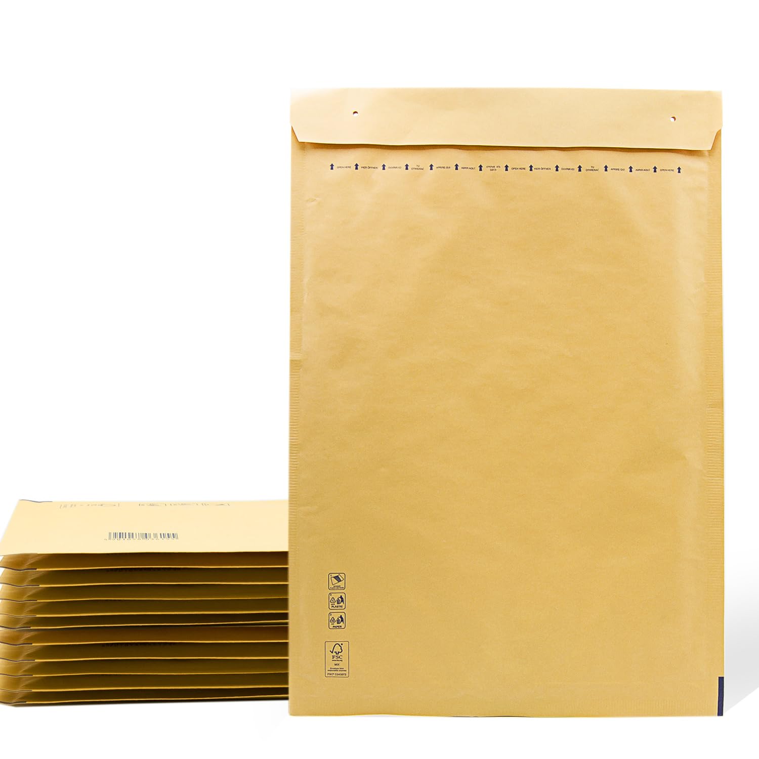 Padded Envelopes Bubble Mailers Self Seal Kraft Bubble Mailers Clothing Shipping Bags Kraft Padded Envelopes - SIDI (350x470mm, 10pcs)