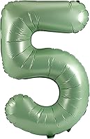 Vista 110 de YPSelected Globo de aluminio grande de 32 pulgadas con número de helio, cumpleaños, boda, fiesta, 0-9 (azul bebé, 2)