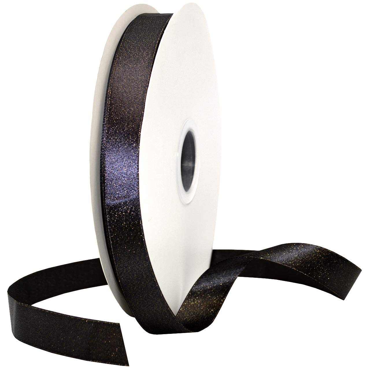 Ruban paillettes dorées et noires anti-effilochage pour nœuds de chaises