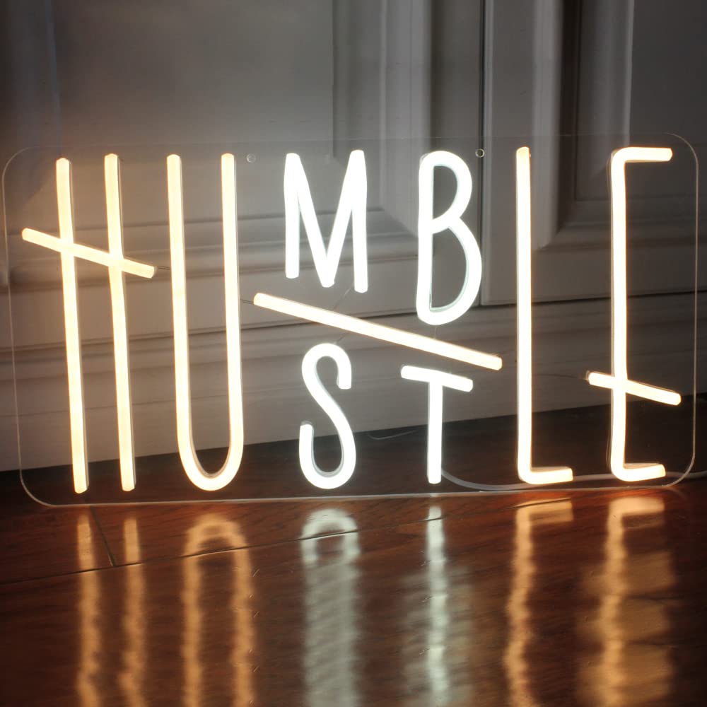 Humble Hustle – Lampe Néon LED Pour Décoration Murale, Veilleuse