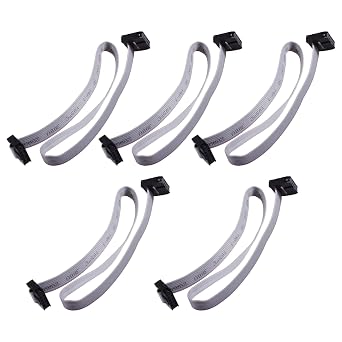 5 Pcs IDC 8 Pin Flat Ribbon Cable, 30cm 2mm Pitch | IDC Female to Female Connector Wire, Flat Ribbon Cable for 2mm PCB Header, DIY Electronics & Prototyping Projects