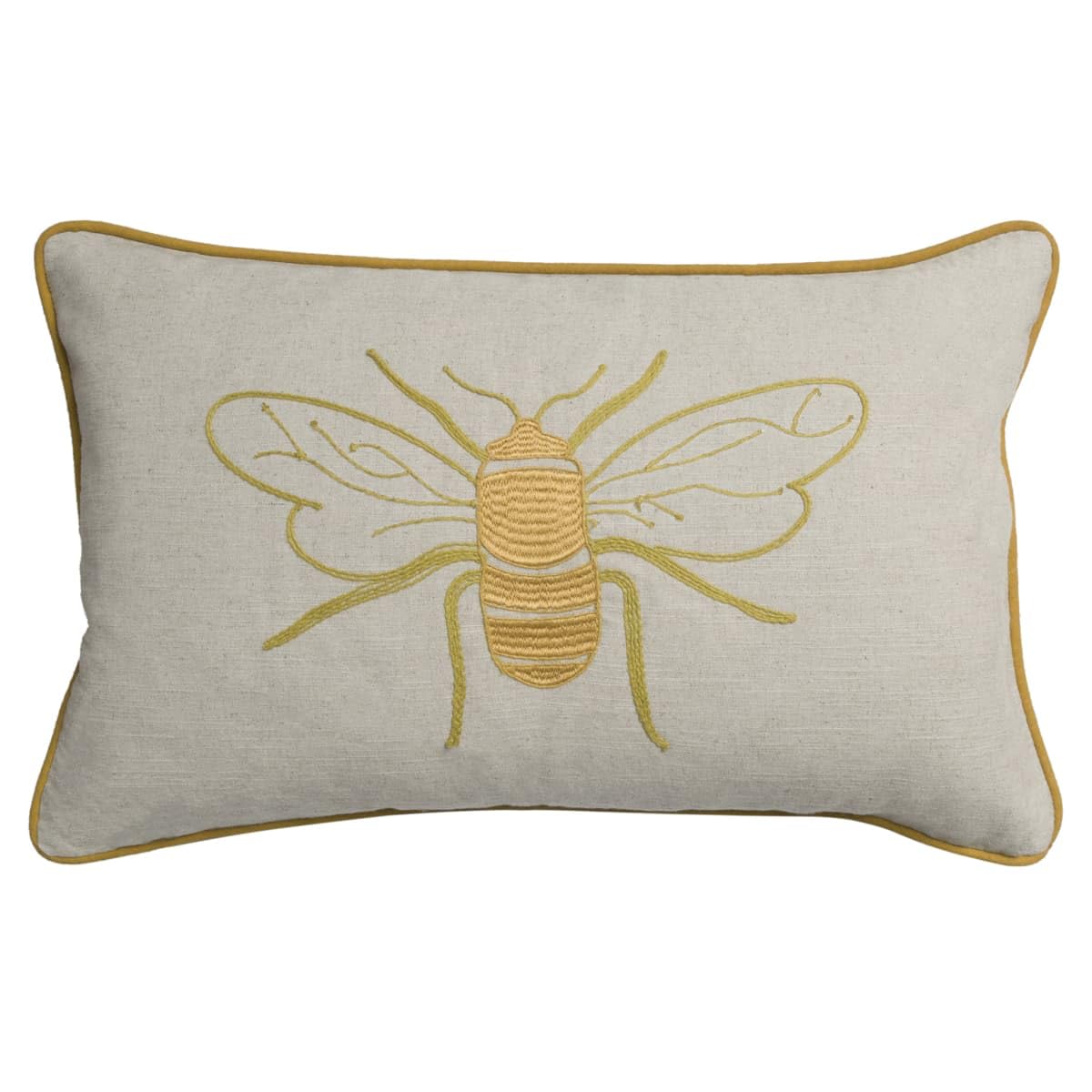 Sophie Allport Bees Linen Blend Embroidered Cushion