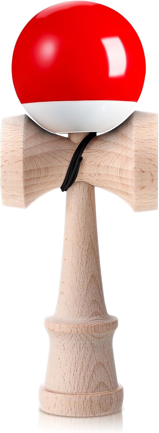 Blue and White Kendama Toy for Beginners and Professionals | Traditional Japanese Kendama Toys, Competition Standard 7 Inch Wooden Ball and Cup Game for Skill Building, Kendama Gift