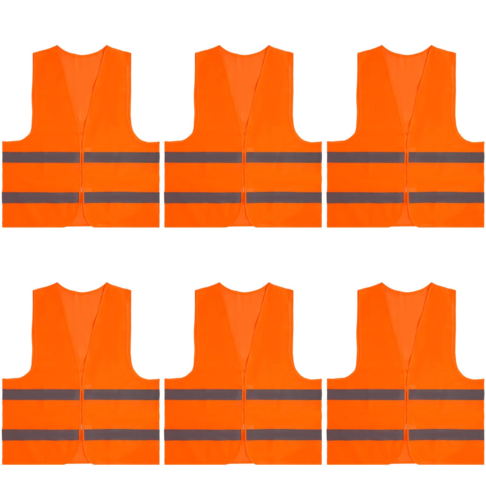 360°Reflective All-Round Vest, 6 Reflective Safety Vests, Reflective-High Visibility Vest, Car Breakdown Vests