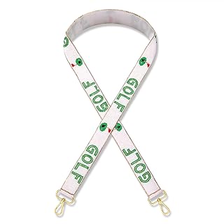 Golf Purse Strap for Women Beaded GOLF Clubs Flag Crossbody Shoulder Bag Strap Replacement Golf Outfits Accessories